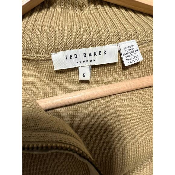 Ted Baker London Merino Wool Quarter Zip UK5 US Large - Picture 3 of 7